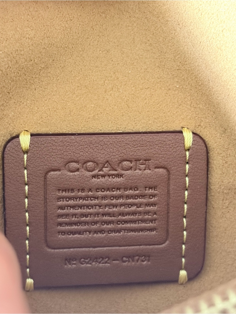 Coach Tabby 12 Mini Bag in Chalk with Brass Hardware - Picture 5 of 8